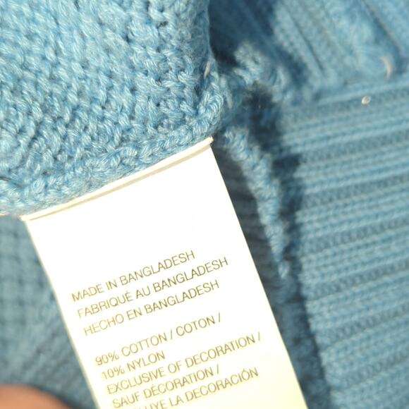 IZOD Men’s XXL Sweater Heritage Blue Crew Neck Cotton Blend Pullover NWT $60 - Picture 4 of 5